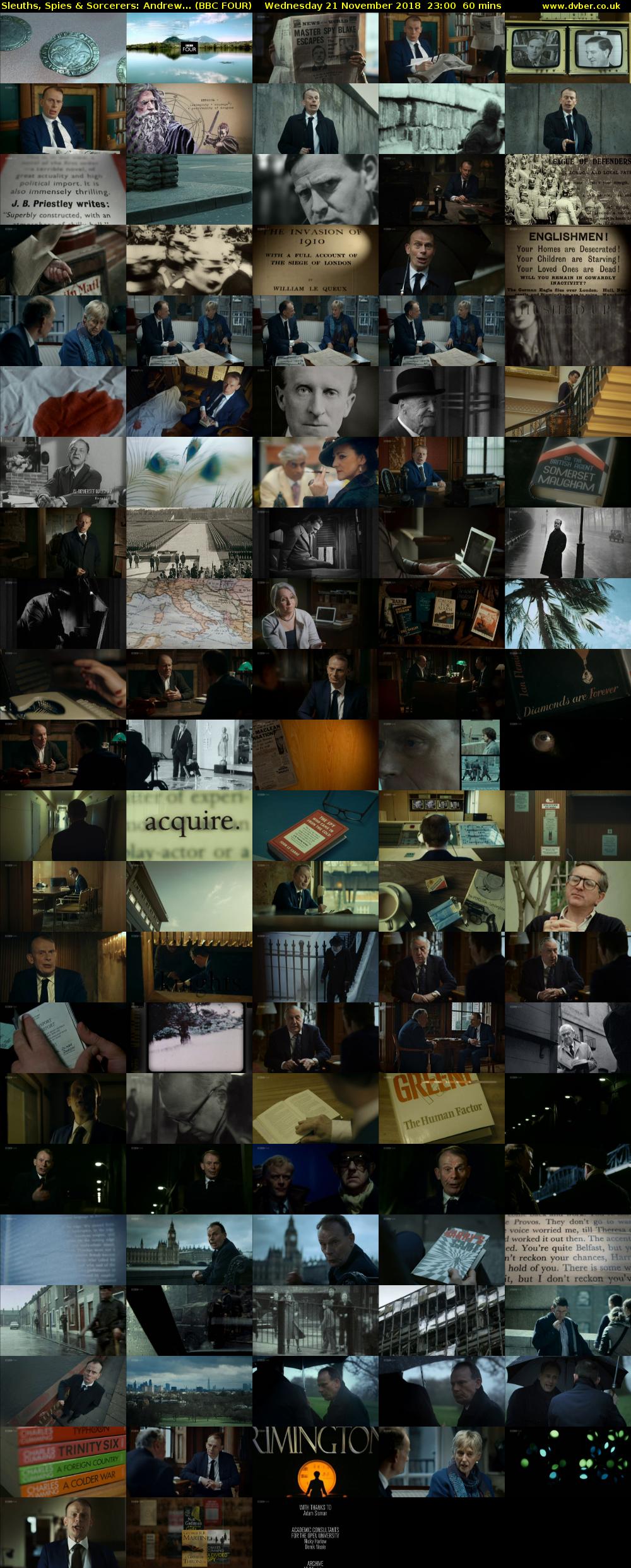 Sleuths, Spies & Sorcerers: Andrew... (BBC FOUR) Wednesday 21 November 2018 23:00 - 00:00