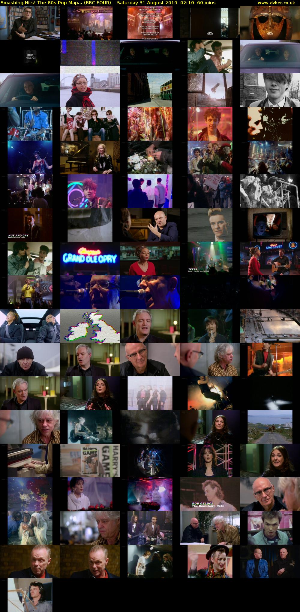 Smashing Hits! The 80s Pop Map... (BBC FOUR) Saturday 31 August 2019 02:10 - 03:10