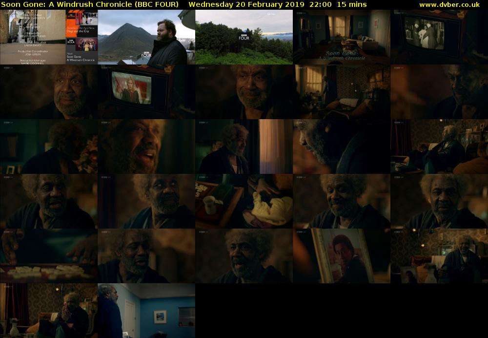 Soon Gone: A Windrush Chronicle (BBC FOUR) Wednesday 20 February 2019 22:00 - 22:15