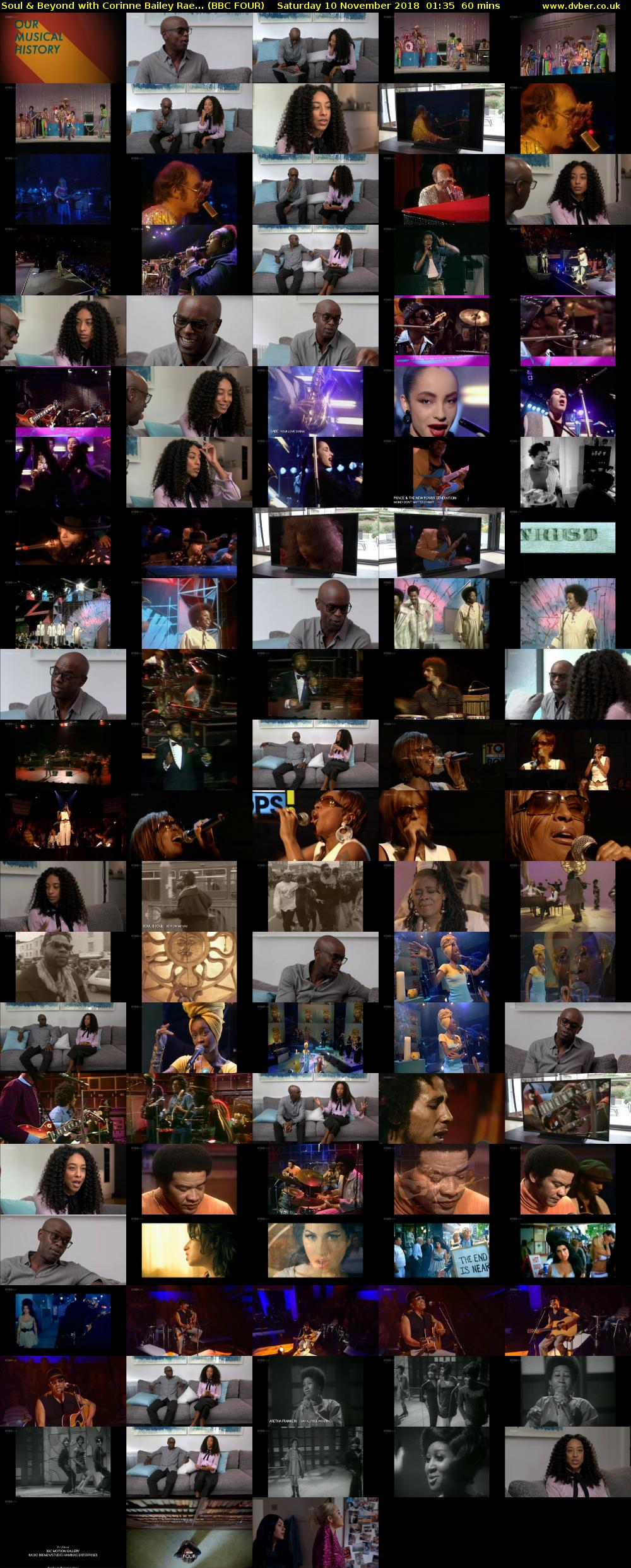 Soul & Beyond with Corinne Bailey Rae... (BBC FOUR) Saturday 10 November 2018 01:35 - 02:35