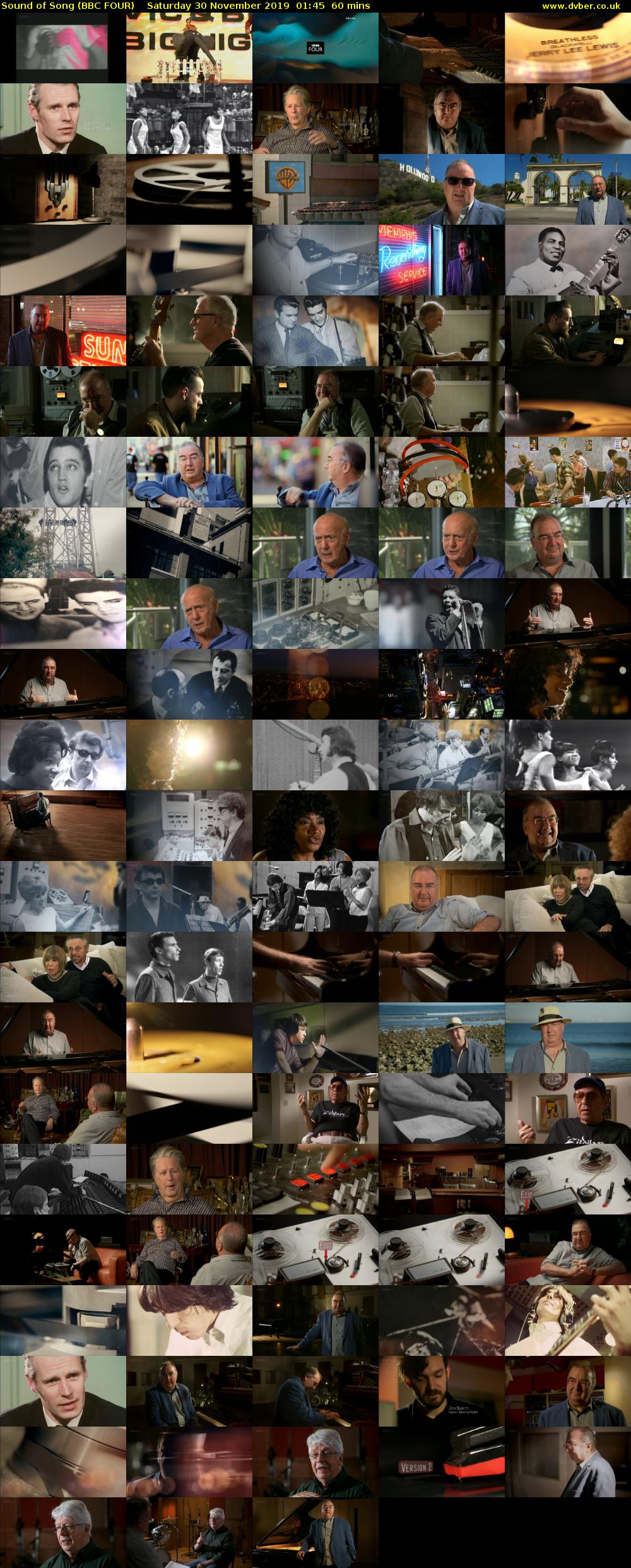 Sound of Song (BBC FOUR) Saturday 30 November 2019 01:45 - 02:45