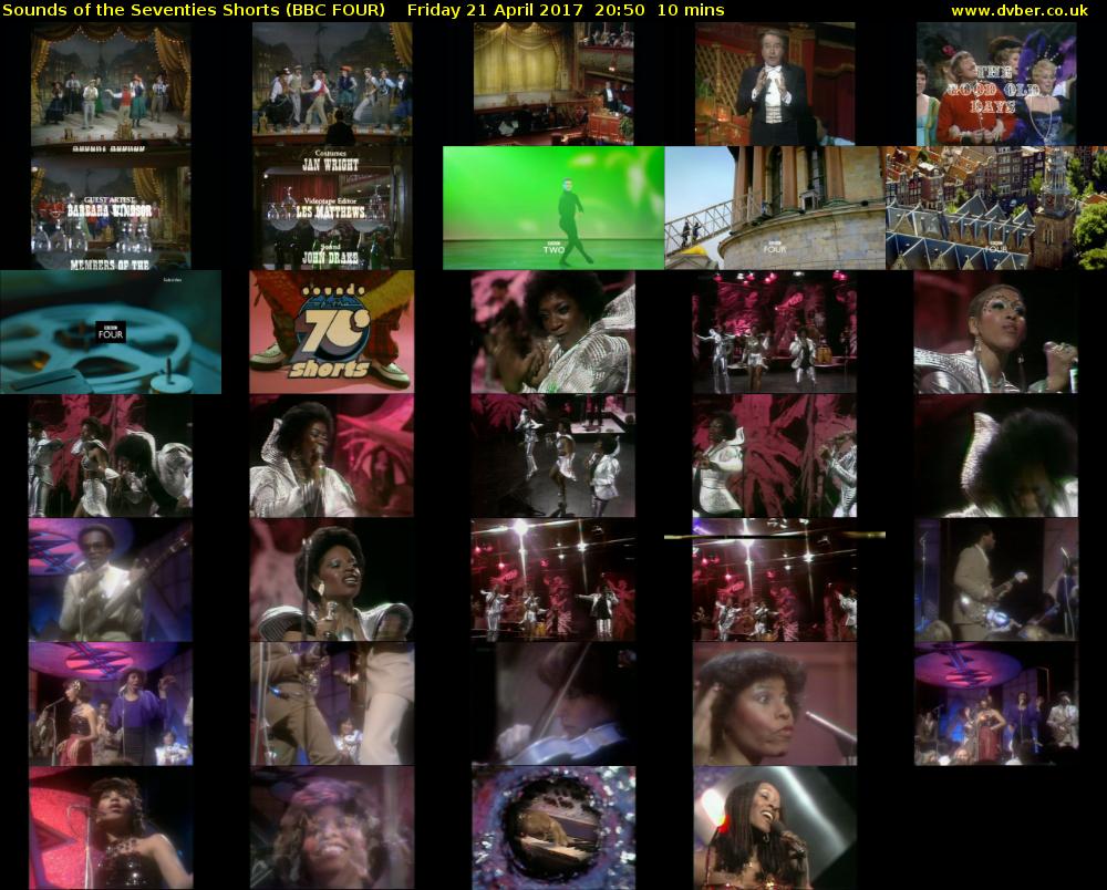 Sounds of the Seventies Shorts (BBC FOUR) Friday 21 April 2017 20:50 - 21:00