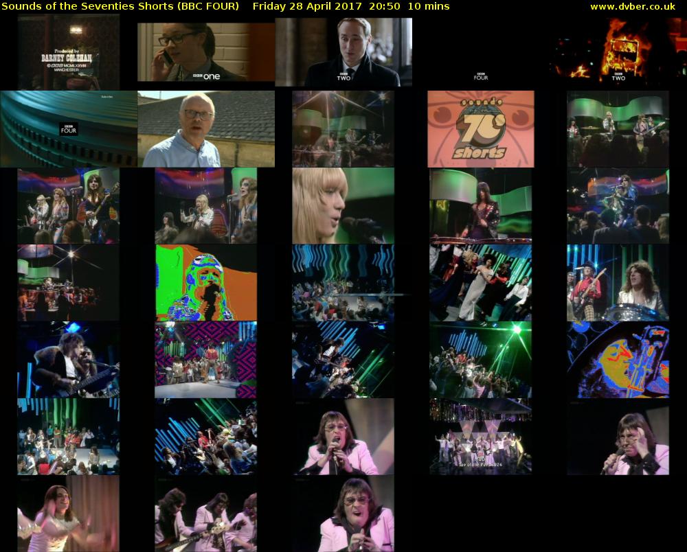 Sounds of the Seventies Shorts (BBC FOUR) Friday 28 April 2017 20:50 - 21:00