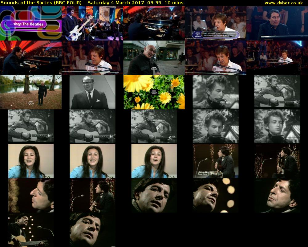 Sounds of the Sixties (BBC FOUR) Saturday 4 March 2017 03:35 - 03:45