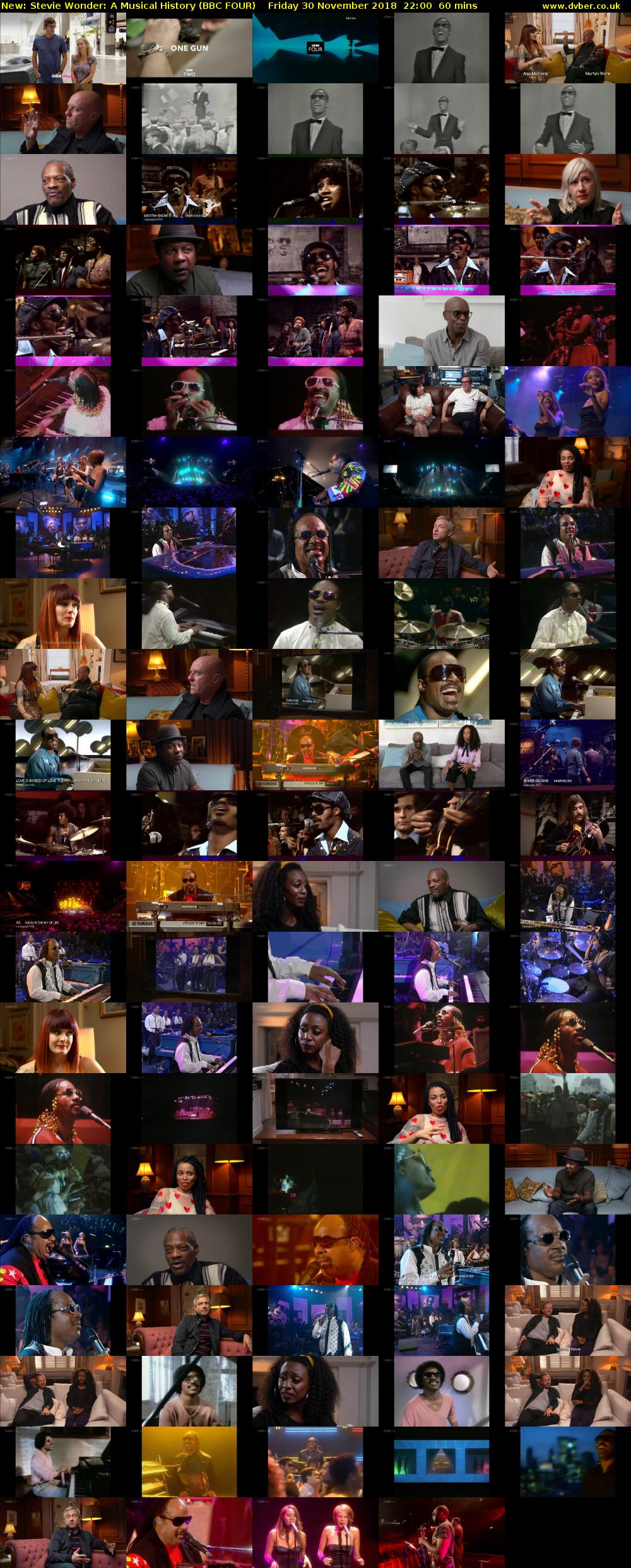 Stevie Wonder: A Musical History (BBC FOUR) Friday 30 November 2018 22:00 - 23:00