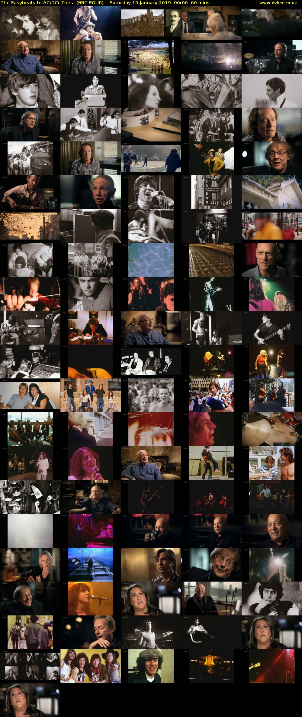 The Easybeats to AC/DC: The... (BBC FOUR) Saturday 19 January 2019 00:00 - 01:00