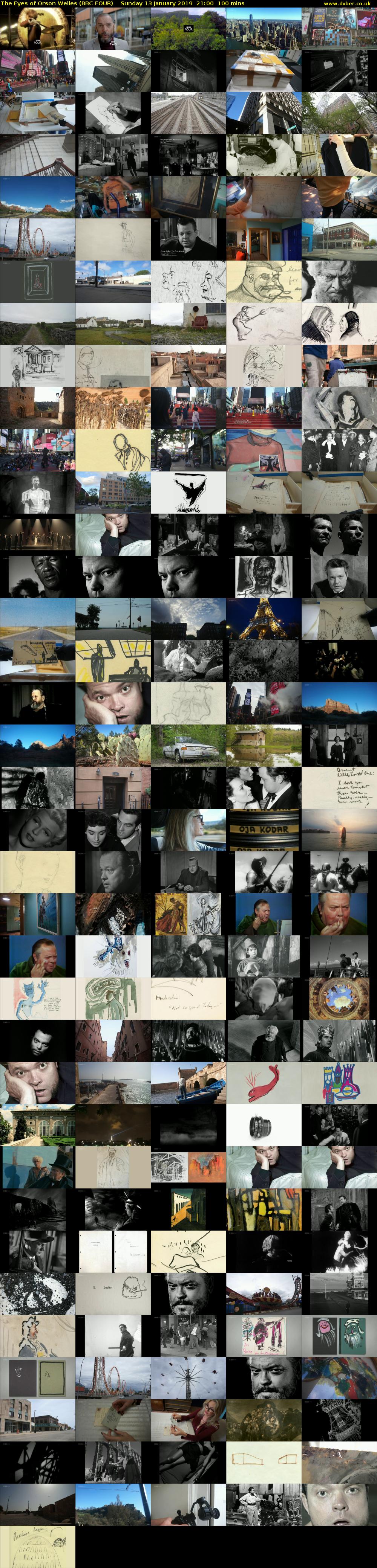 The Eyes of Orson Welles (BBC FOUR) Sunday 13 January 2019 21:00 - 22:40