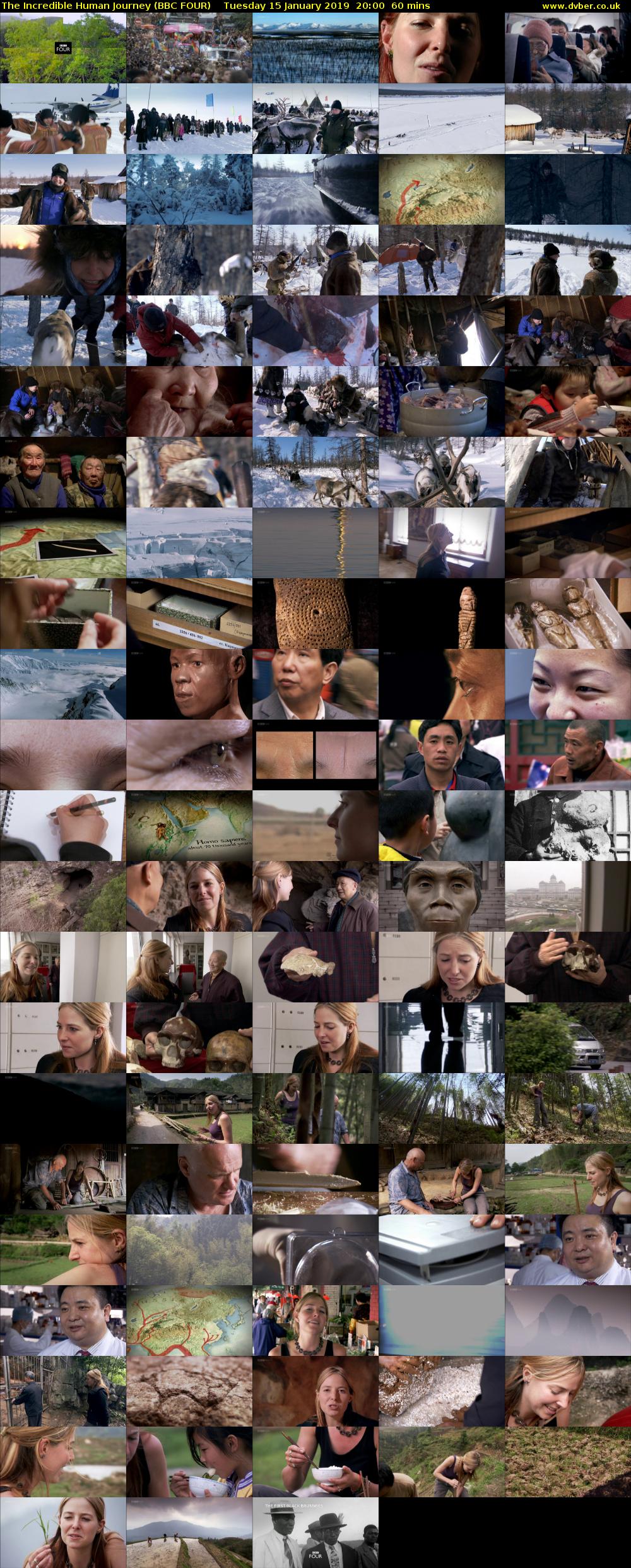 The Incredible Human Journey (BBC FOUR) Tuesday 15 January 2019 20:00 - 21:00