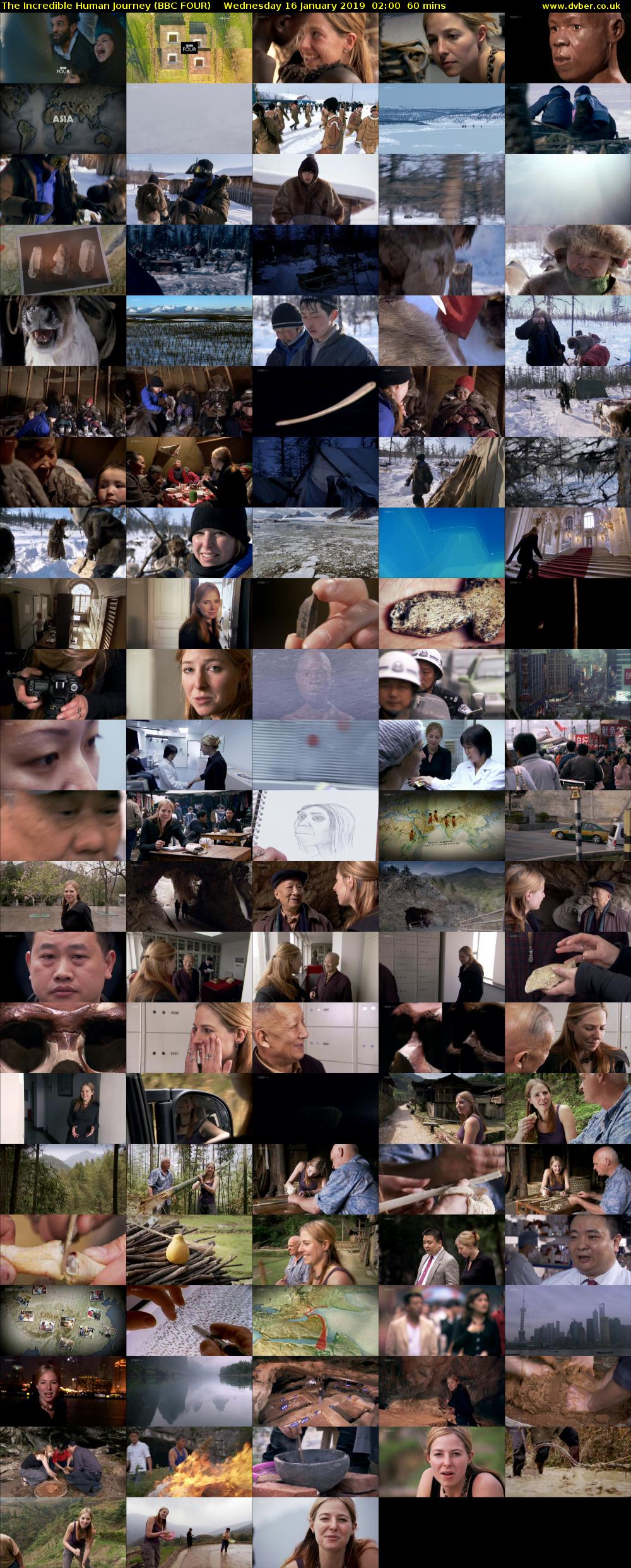 The Incredible Human Journey (BBC FOUR) Wednesday 16 January 2019 02:00 - 03:00