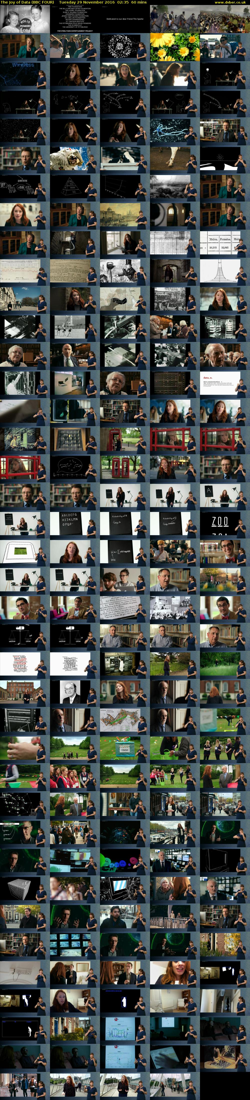 The Joy of Data (BBC FOUR) Tuesday 29 November 2016 02:35 - 03:35
