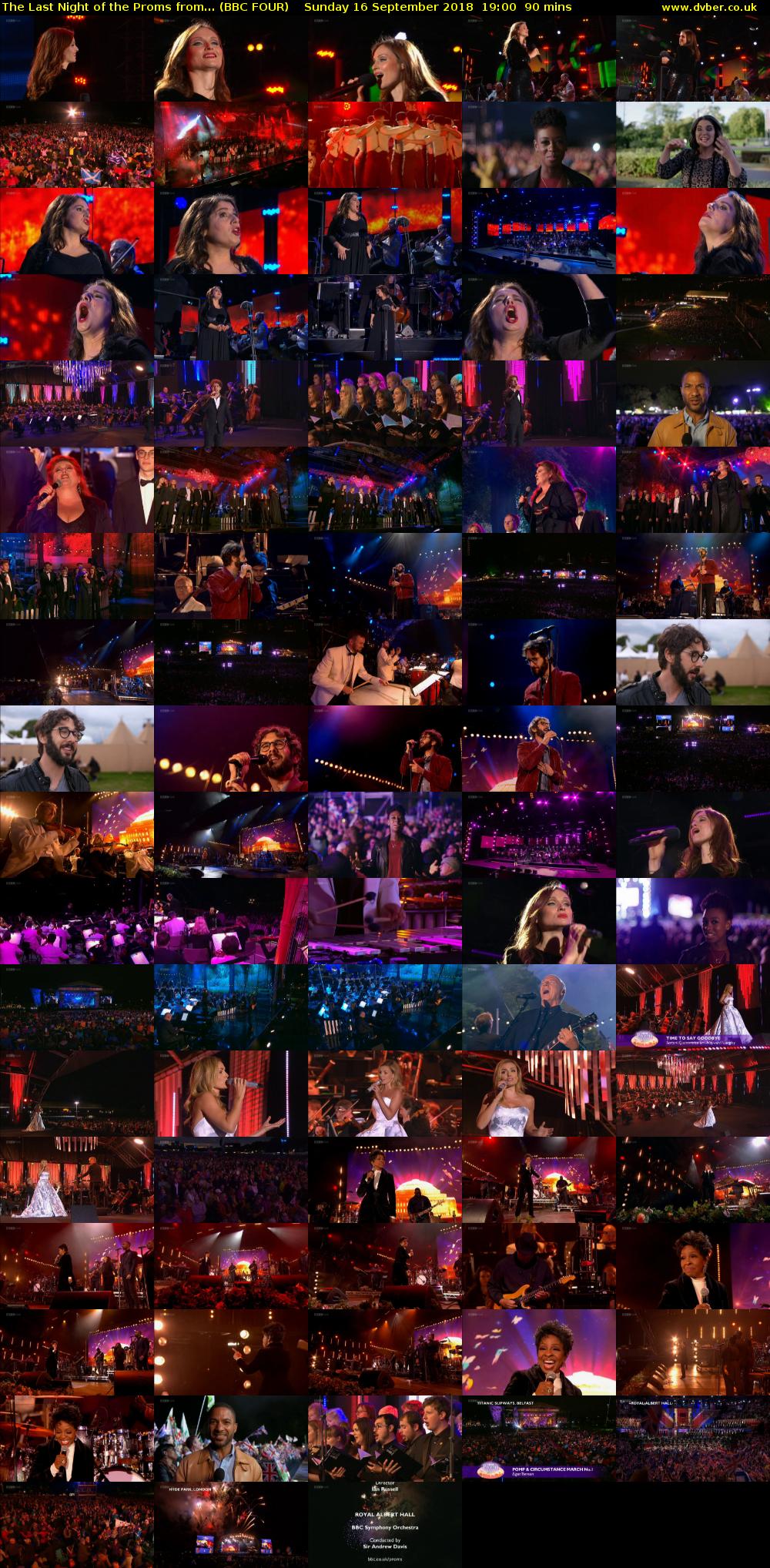 The Last Night of the Proms from... (BBC FOUR) Sunday 16 September 2018 19:00 - 20:30