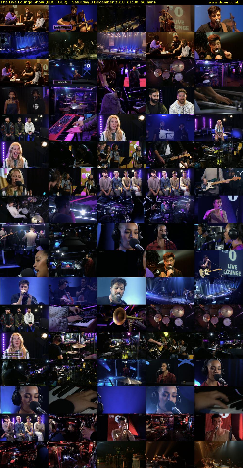 The Live Lounge Show (BBC FOUR) Saturday 8 December 2018 01:30 - 02:30