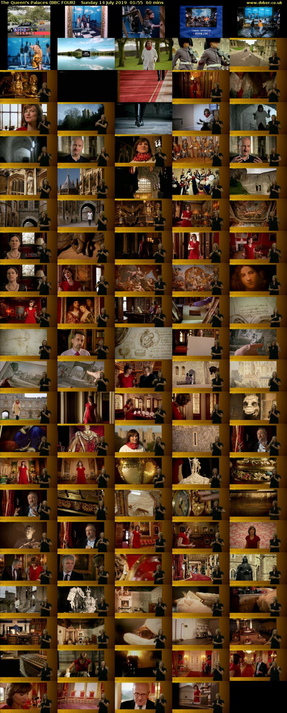 The Queen's Palaces (BBC FOUR) Sunday 14 July 2019 01:55 - 02:55