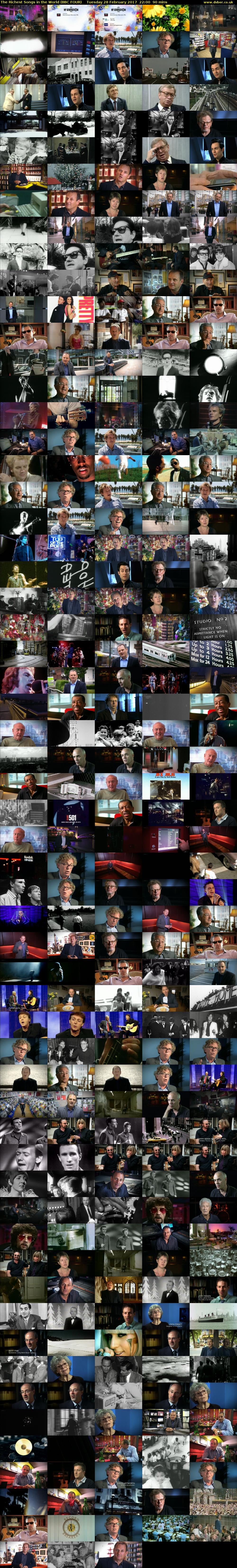 The Richest Songs in the World (BBC FOUR) Tuesday 28 February 2017 22:00 - 23:30