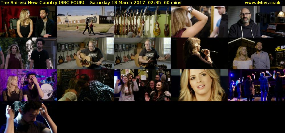 The Shires: New Country (BBC FOUR) Saturday 18 March 2017 02:35 - 03:35