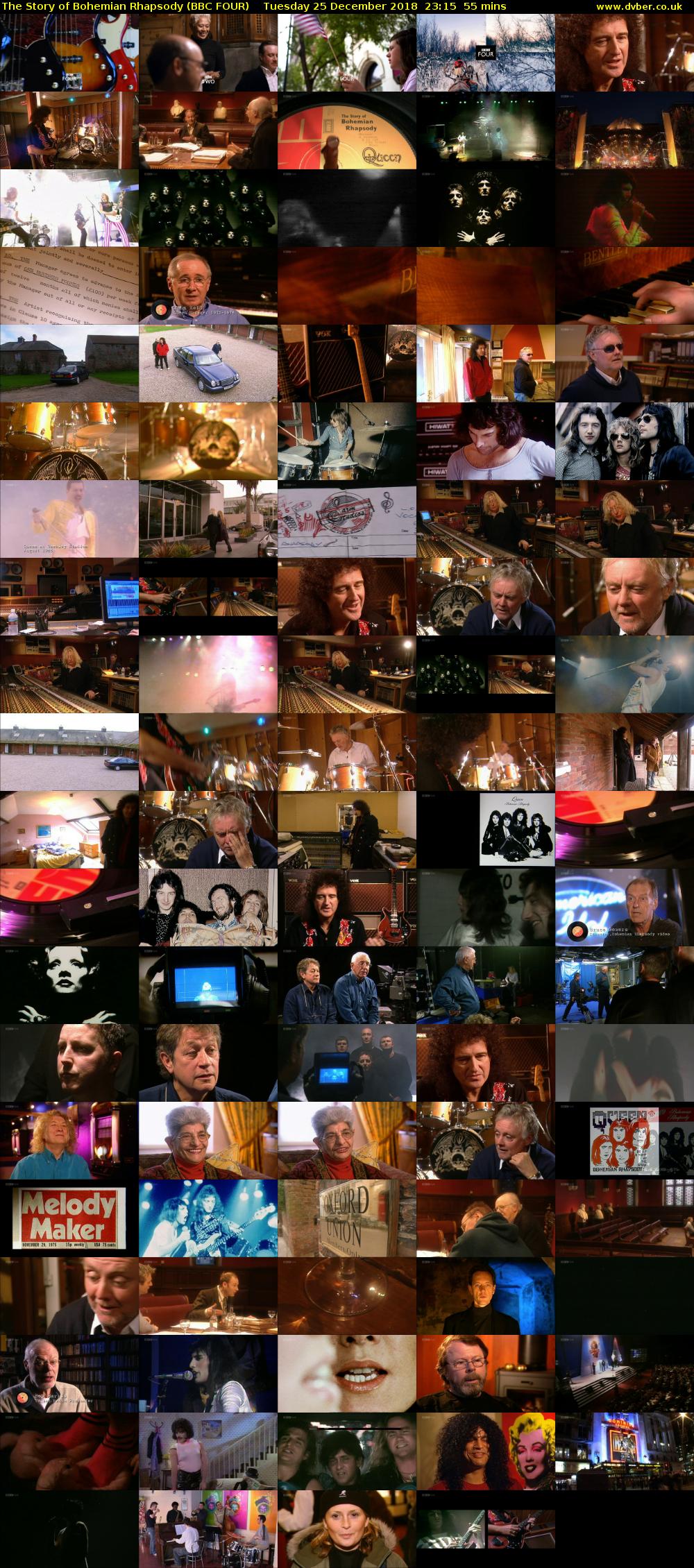 The Story of Bohemian Rhapsody (BBC FOUR) Tuesday 25 December 2018 23:15 - 00:10