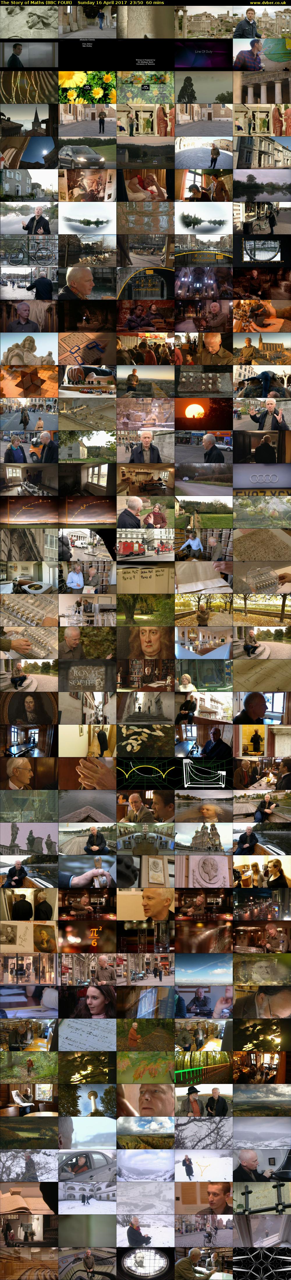 The Story of Maths (BBC FOUR) Sunday 16 April 2017 23:50 - 00:50