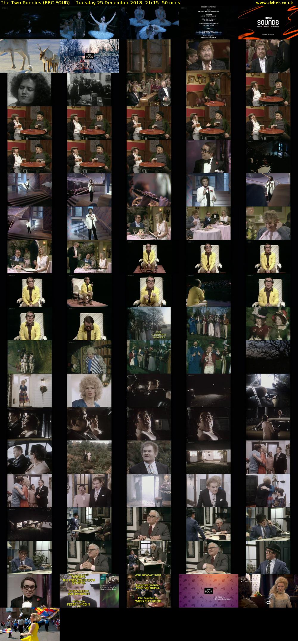 The Two Ronnies (BBC FOUR) Tuesday 25 December 2018 21:15 - 22:05