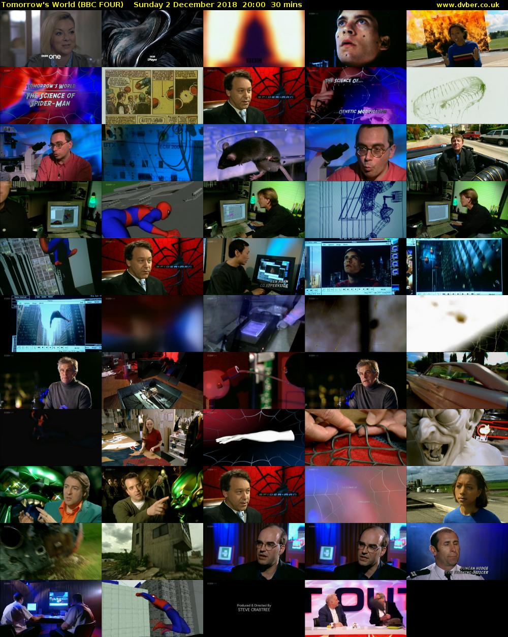 Tomorrow's World (BBC FOUR) Sunday 2 December 2018 20:00 - 20:30
