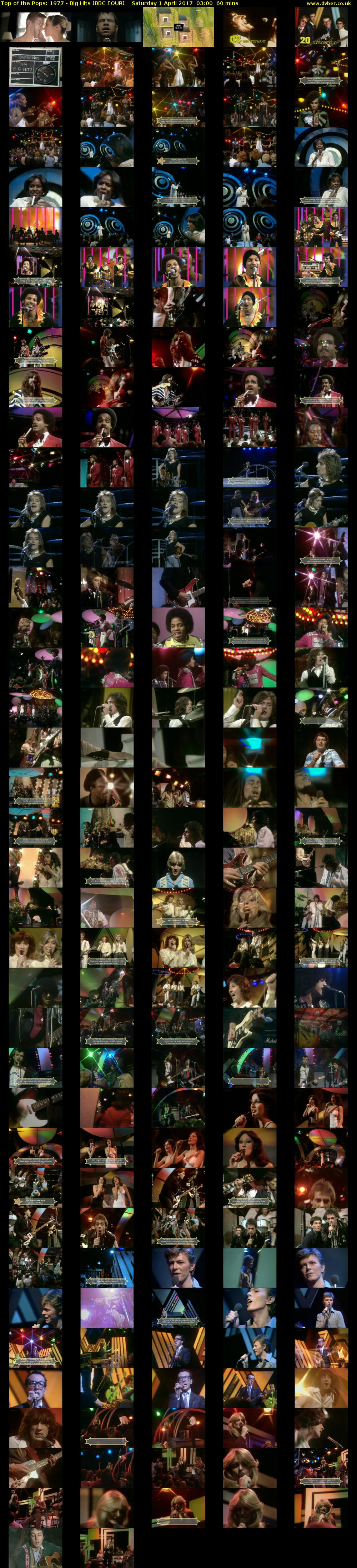 Top of the Pops: 1977 - Big Hits (BBC FOUR) Saturday 1 April 2017 03:00 - 04:00