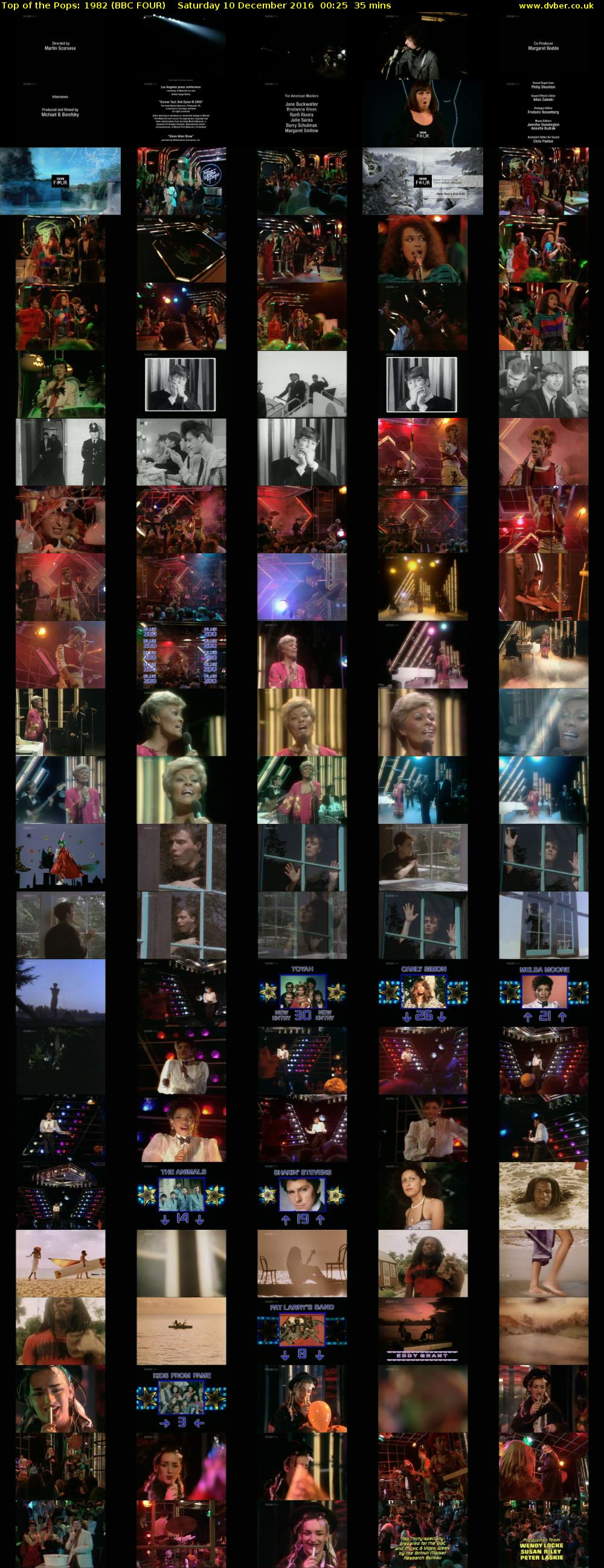Top of the Pops: 1982 (BBC FOUR) Saturday 10 December 2016 00:25 - 01:00