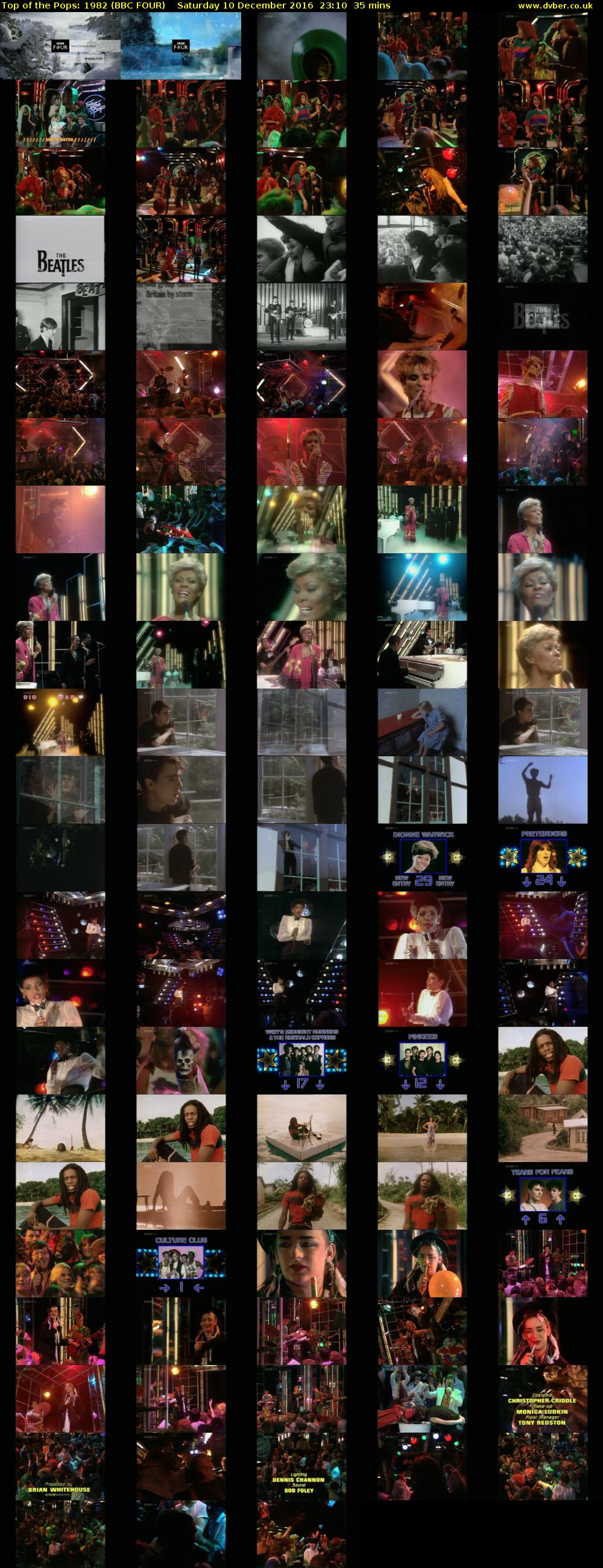Top of the Pops: 1982 (BBC FOUR) Saturday 10 December 2016 23:10 - 23:45