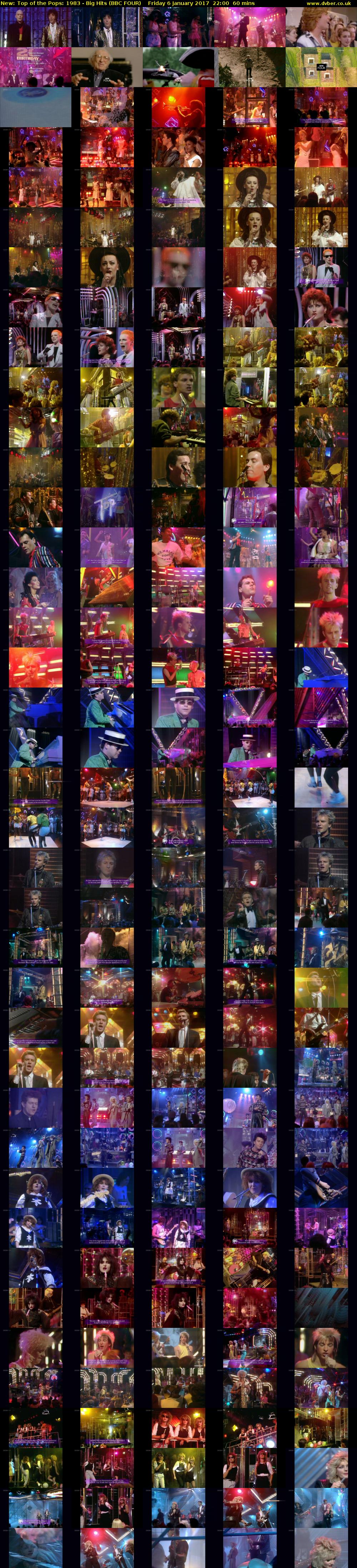 Top of the Pops: 1983 - Big Hits (BBC FOUR) Friday 6 January 2017 22:00 - 23:00
