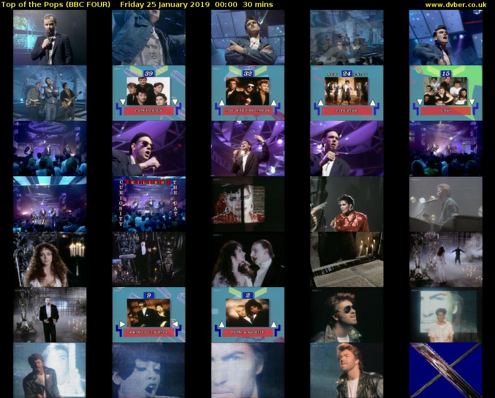 Top of the Pops (BBC FOUR) Friday 25 January 2019 00:00 - 00:30