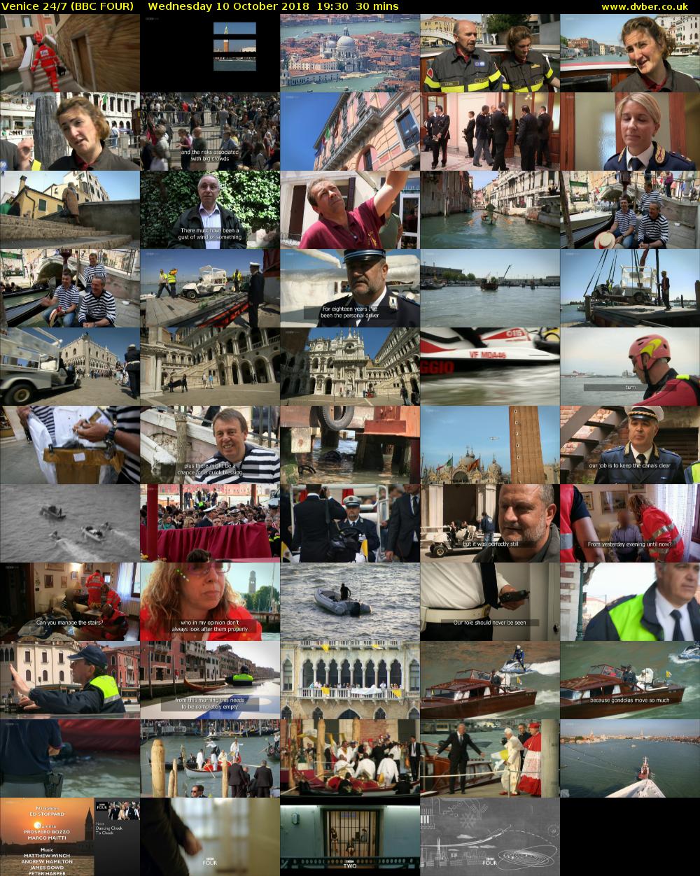 Venice 24/7 (BBC FOUR) Wednesday 10 October 2018 19:30 - 20:00
