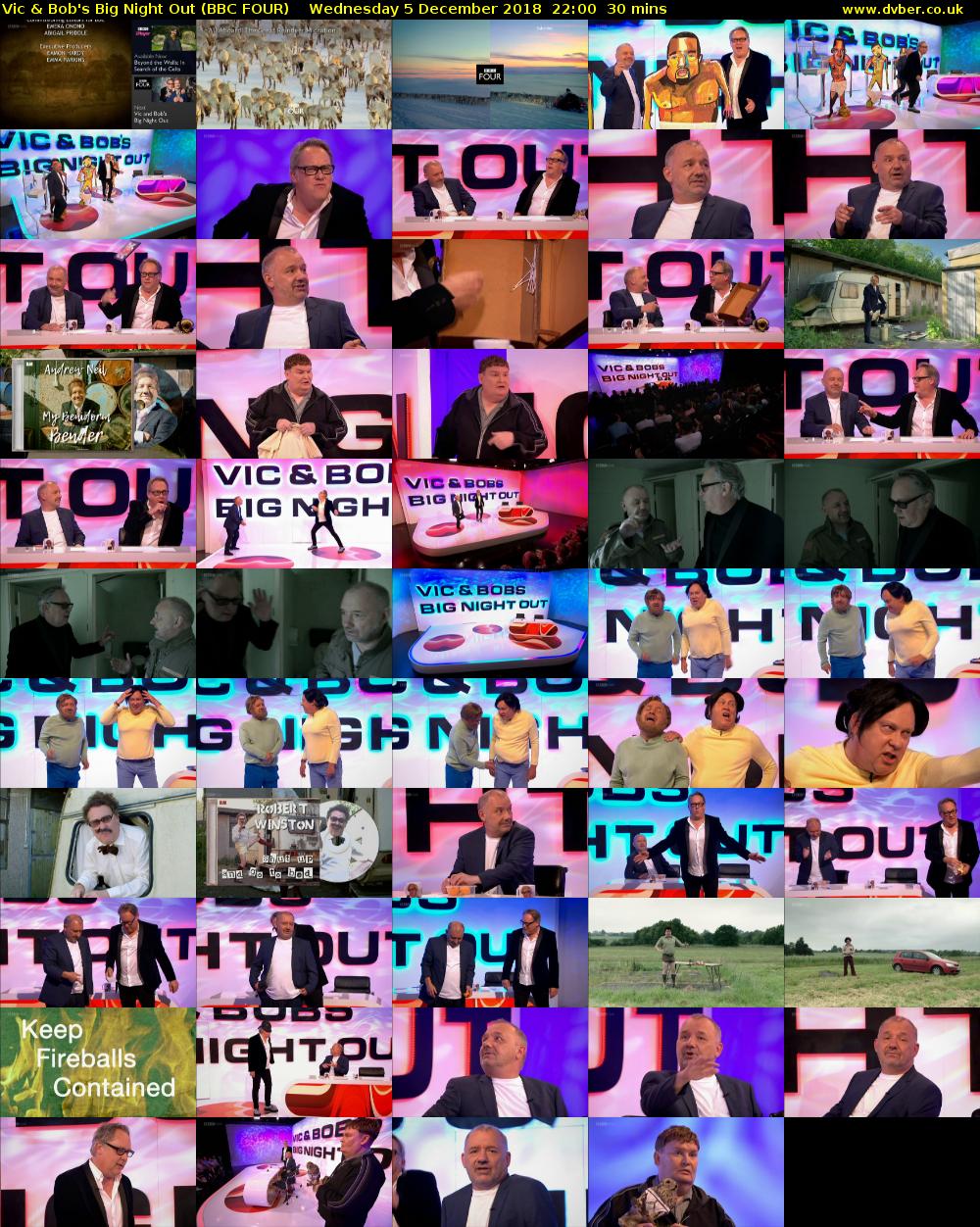 Vic & Bob's Big Night Out (BBC FOUR) Wednesday 5 December 2018 22:00 - 22:30