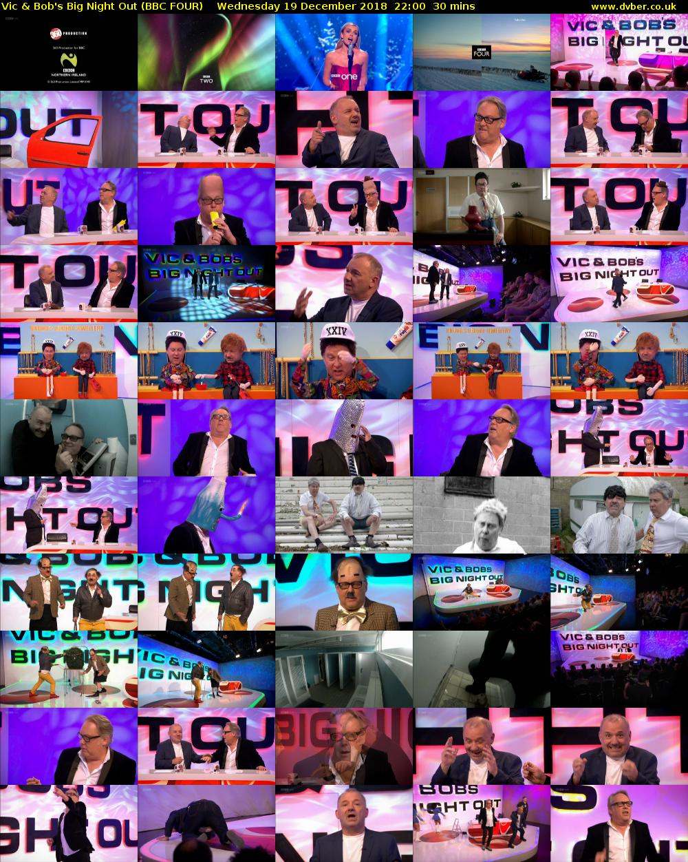 Vic & Bob's Big Night Out (BBC FOUR) Wednesday 19 December 2018 22:00 - 22:30