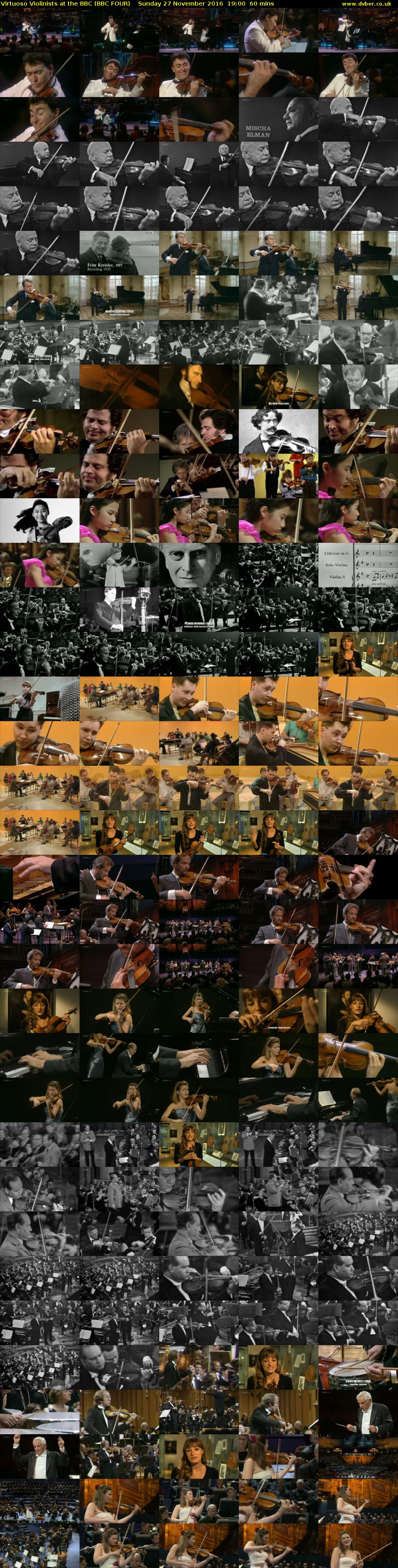 Virtuoso Violinists at the BBC (BBC FOUR) Sunday 27 November 2016 19:00 - 20:00
