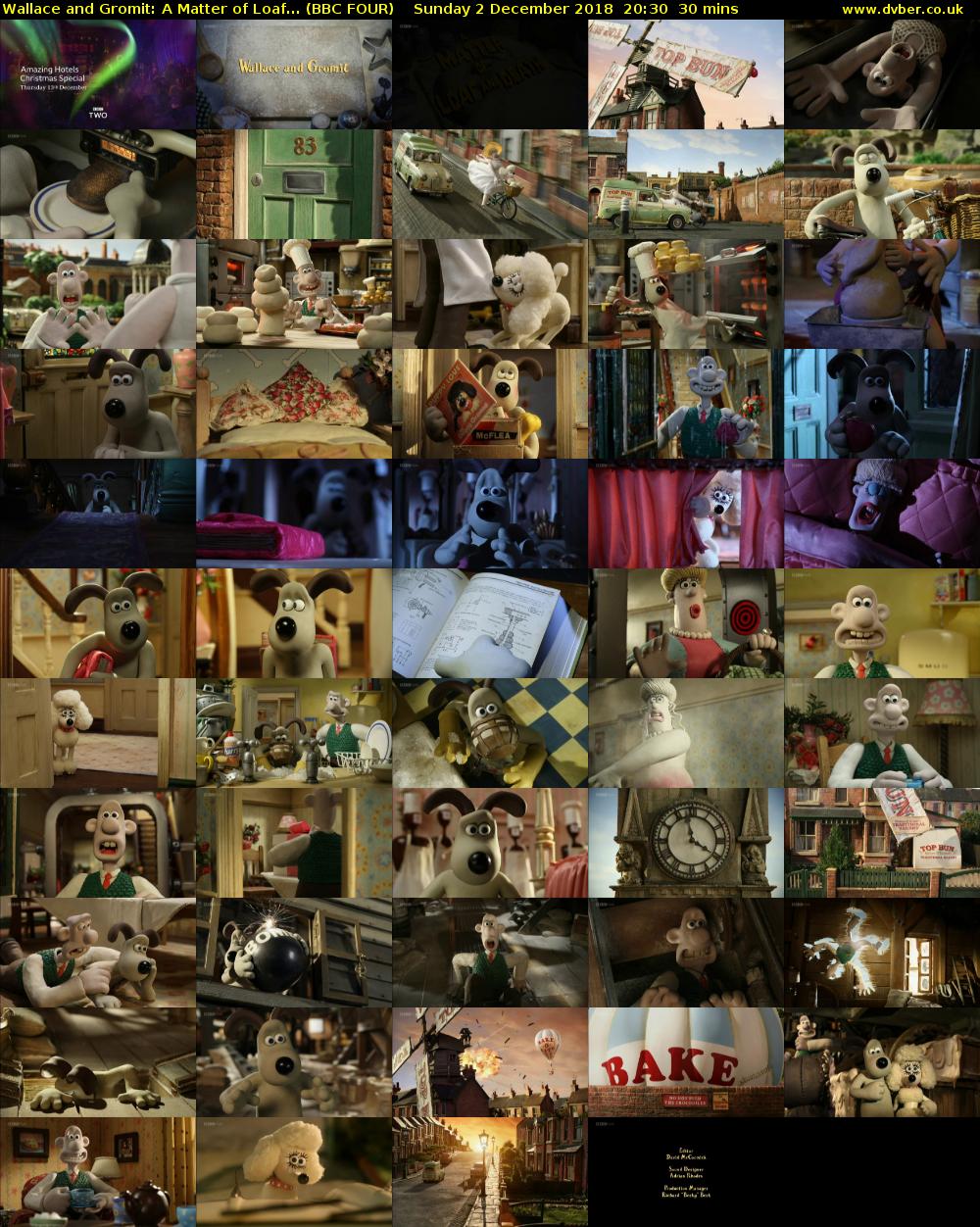 Wallace and Gromit: A Matter of Loaf... (BBC FOUR) Sunday 2 December 2018 20:30 - 21:00
