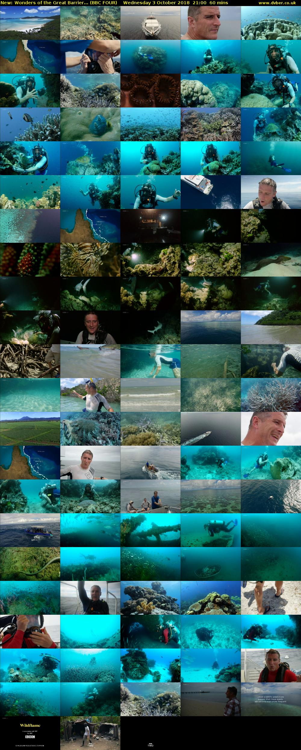 Wonders of the Great Barrier... (BBC FOUR) Wednesday 3 October 2018 21:00 - 22:00