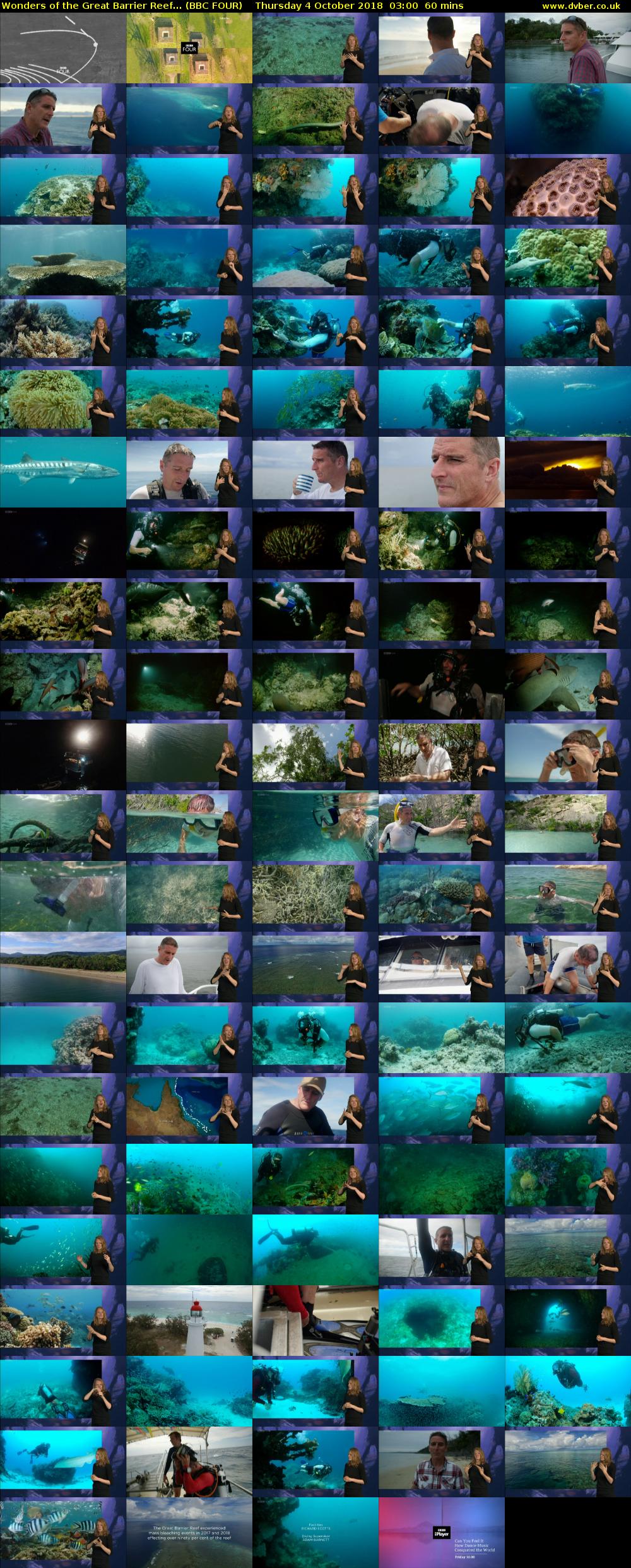 Wonders of the Great Barrier Reef... (BBC FOUR) Thursday 4 October 2018 03:00 - 04:00