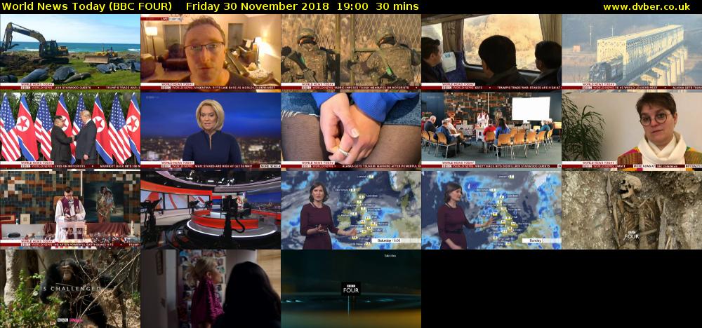 World News Today (BBC FOUR) Friday 30 November 2018 19:00 - 19:30