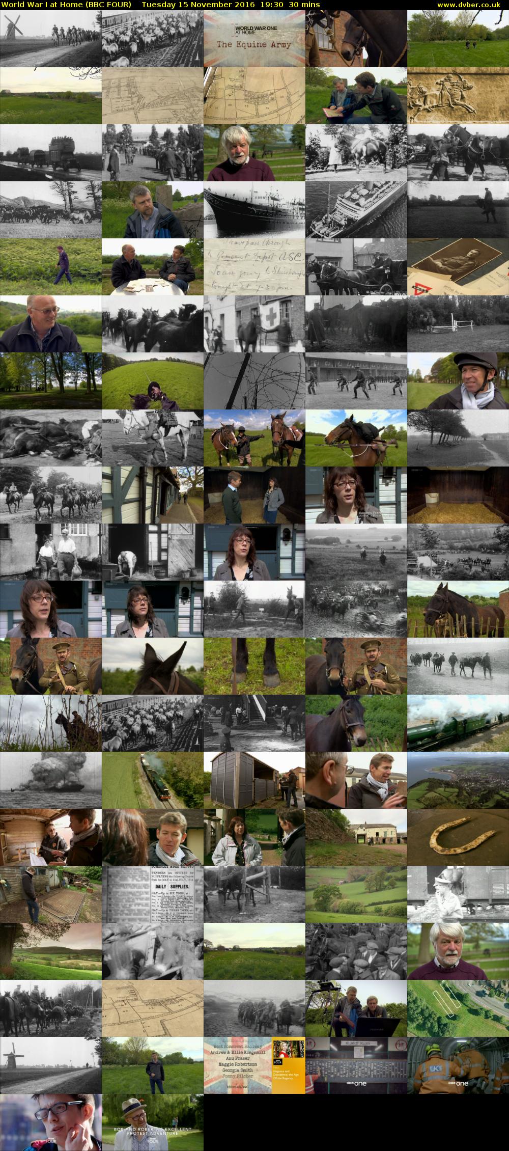 World War I at Home (BBC FOUR) Tuesday 15 November 2016 19:30 - 20:00