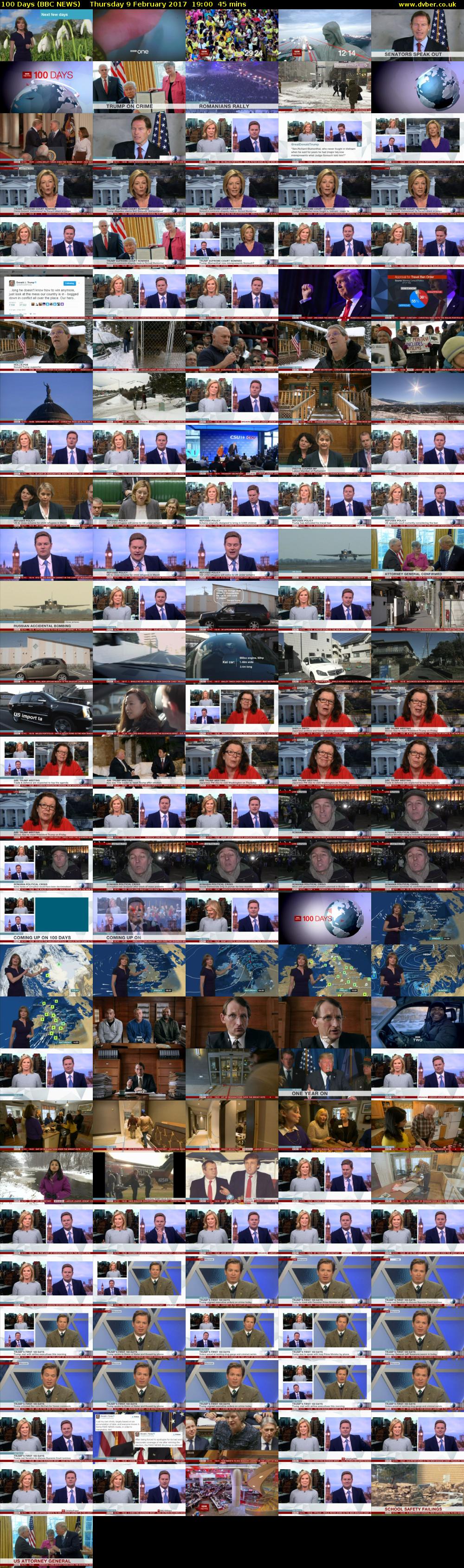 100 Days (BBC NEWS) Thursday 9 February 2017 19:00 - 19:45