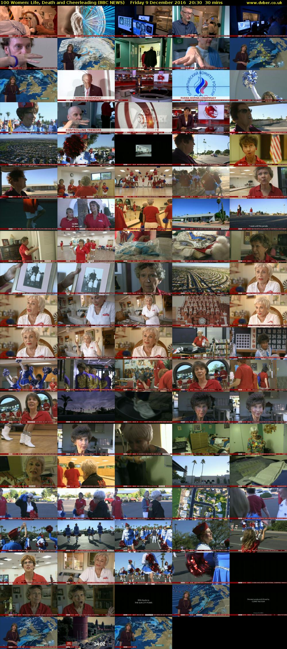 100 Women: Life, Death and Cheerleading (BBC NEWS) Friday 9 December 2016 20:30 - 21:00