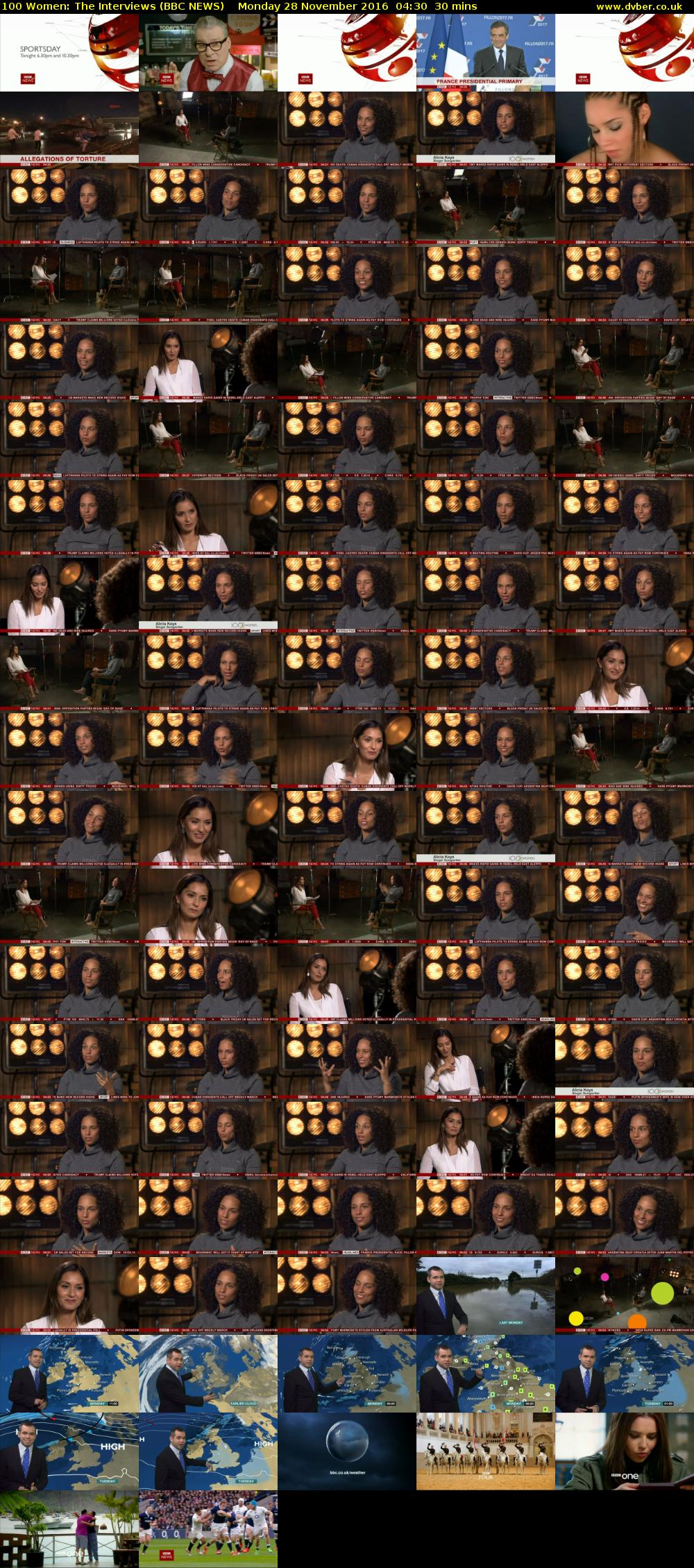 100 Women: The Interviews (BBC NEWS) Monday 28 November 2016 04:30 - 05:00