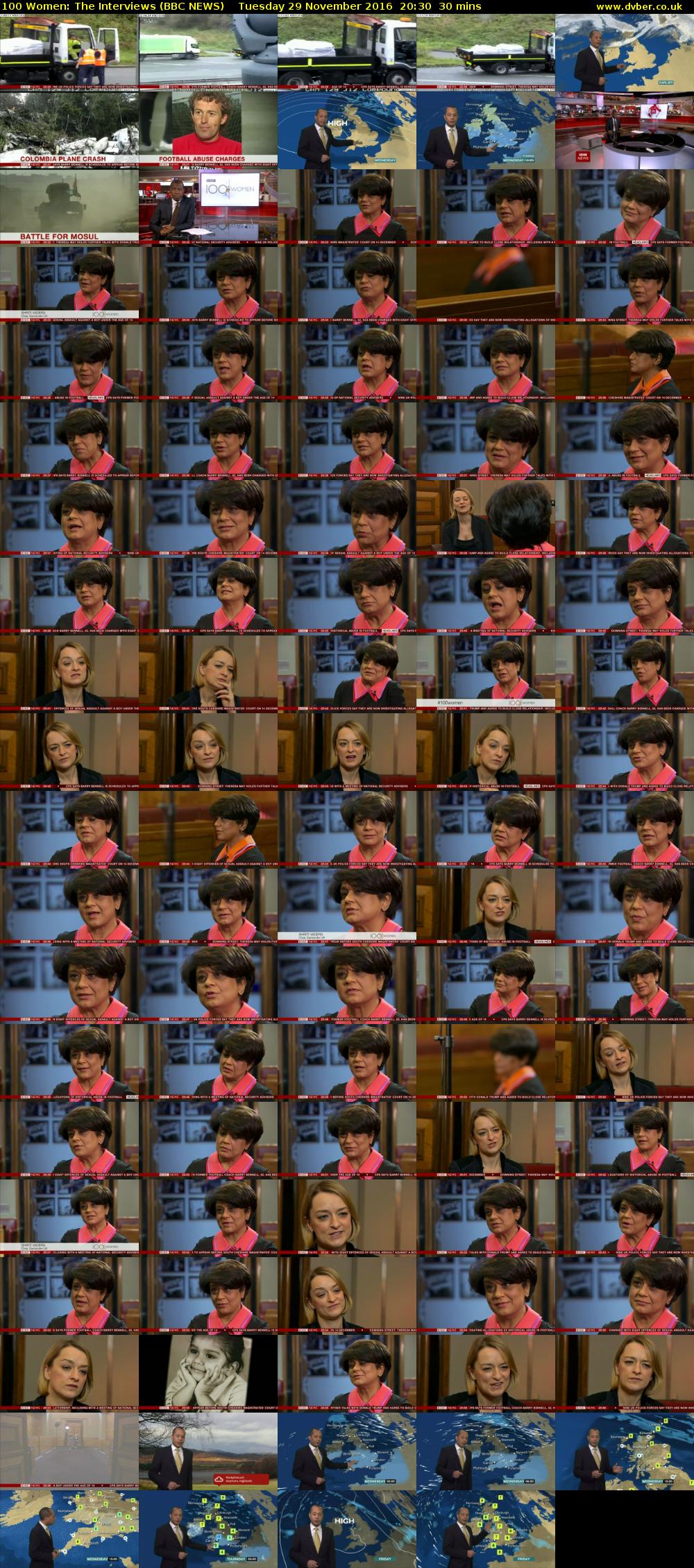100 Women: The Interviews (BBC NEWS) Tuesday 29 November 2016 20:30 - 21:00
