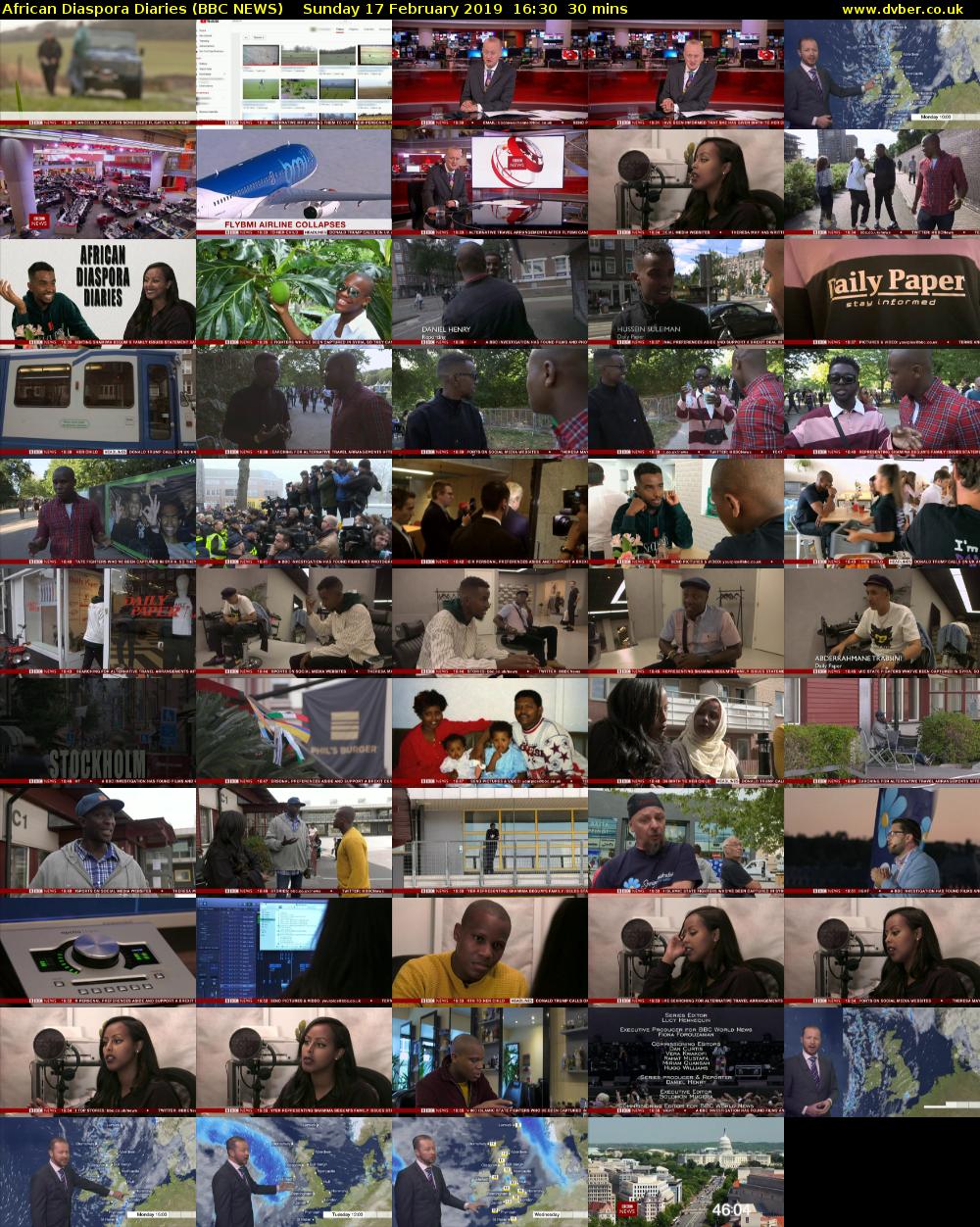 African Diaspora Diaries (BBC NEWS) Sunday 17 February 2019 16:30 - 17:00