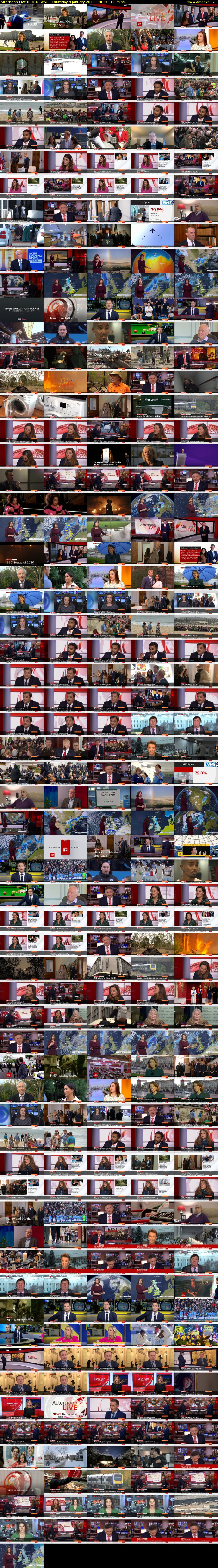 Afternoon Live (BBC NEWS) Thursday 9 January 2020 14:00 - 17:00