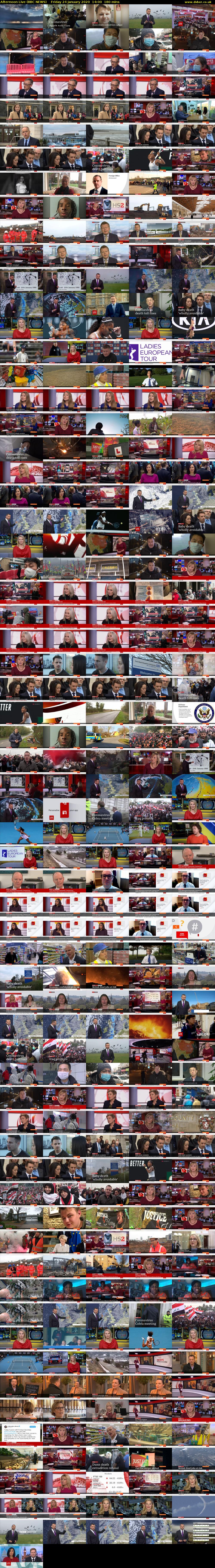 Afternoon Live (BBC NEWS) Friday 24 January 2020 14:00 - 17:00