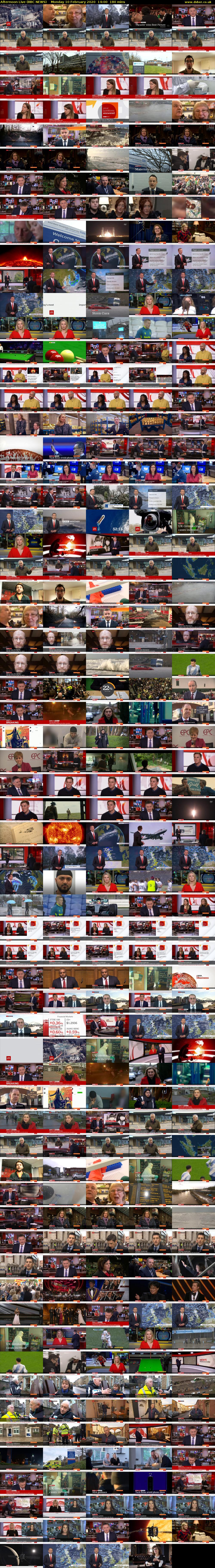 Afternoon Live (BBC NEWS) Monday 10 February 2020 14:00 - 17:00