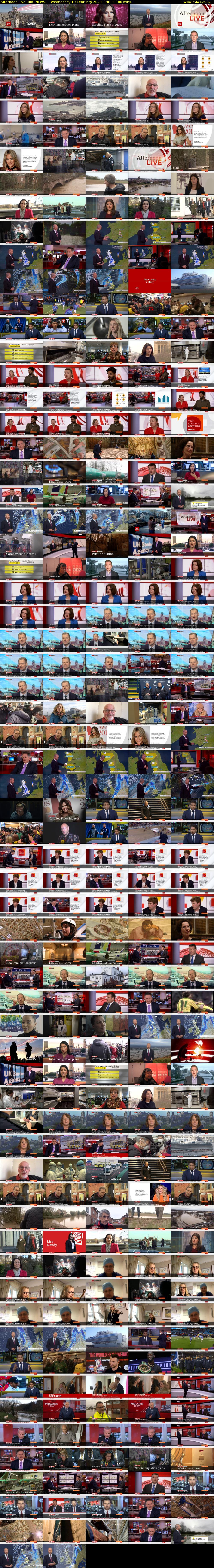 Afternoon Live (BBC NEWS) Wednesday 19 February 2020 14:00 - 17:00