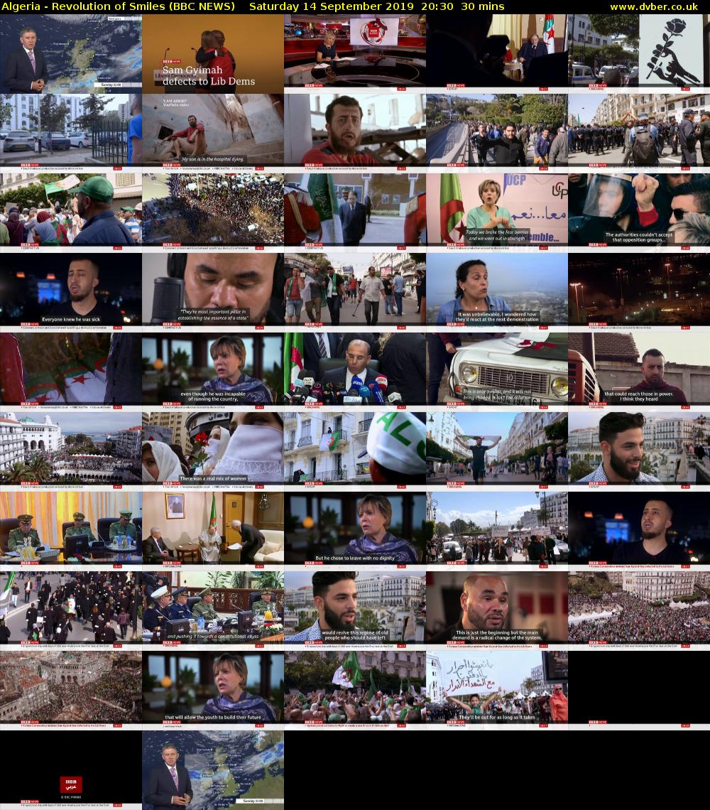 Algeria - Revolution of Smiles (BBC NEWS) Saturday 14 September 2019 20:30 - 21:00