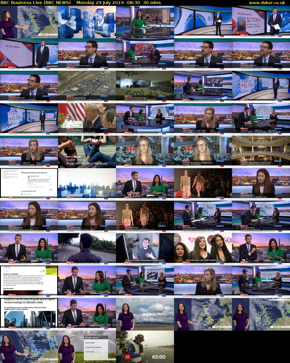 BBC Business Live (BBC NEWS) Monday 29 July 2019 08:30 - 09:00