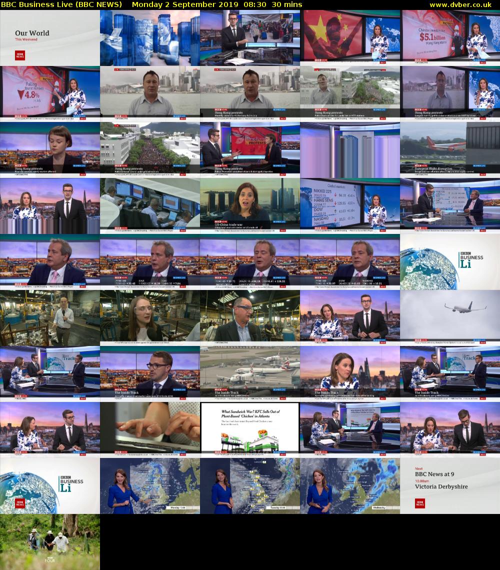 BBC Business Live (BBC NEWS) Monday 2 September 2019 08:30 - 09:00