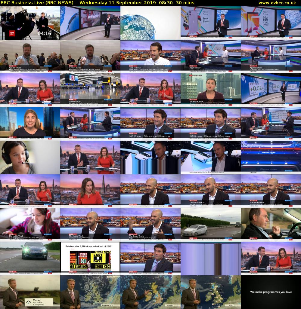 BBC Business Live (BBC NEWS) Wednesday 11 September 2019 08:30 - 09:00